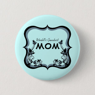 Sassy Floral World's grootste Button van mama