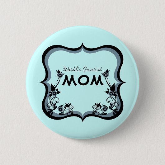 Sassy Floral World's grootste Button van mama (Voorkant)
