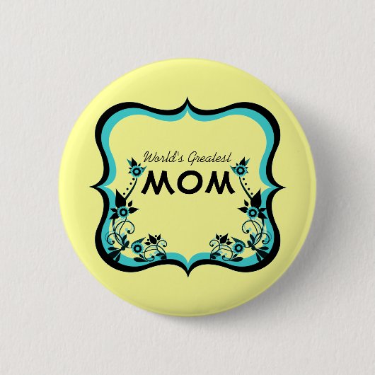 Sassy Floral World's grootste Button van mama (Voorkant)
