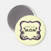 Sassy Floral World's grootste mam Magnet (Voorkant / Achterkant)