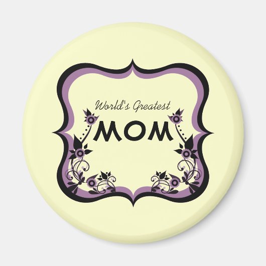Sassy Floral World's grootste mam Magnet (Voorkant)