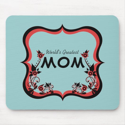 Sassy Floral World's grootste mama Mousepad Muismat (Voorkant)