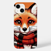 Sassy Fox draagt een sjaal Case-Mate iPhone Case (Achterkant)