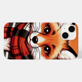 Sassy Fox draagt een sjaal Case-Mate iPhone Case (Achterkant (horizontaal))