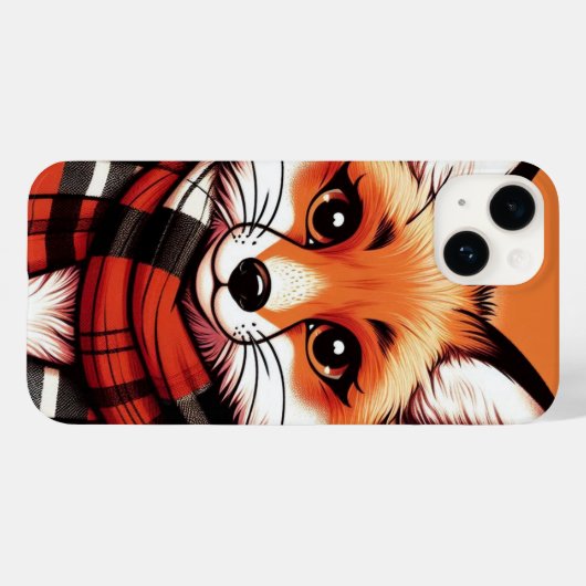 Sassy Fox draagt een sjaal Case-Mate iPhone Case (Achterkant (horizontaal))