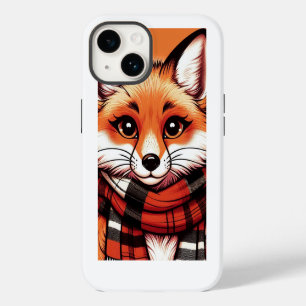 Sassy Fox draagt een sjaal iPhone 14 Hoesje