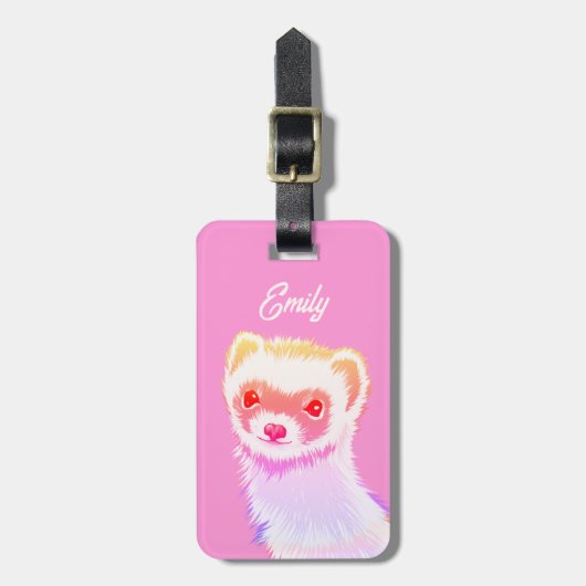 Sassy fret in regenboogkleuren bagagelabel (Voorkant verticaal)