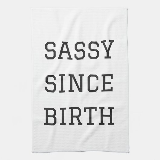 Sassy from Birth Humor Illustration Design Theedoek (Verticaal)