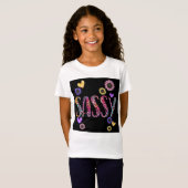 Sassy Fun Colorful Girls Theme T-shirt (Voorkant volledig)