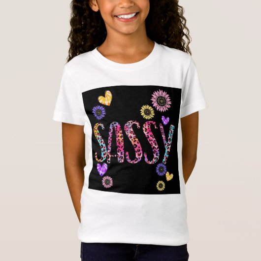 Sassy Fun Colorful Girls Theme T-shirt (Voorkant)
