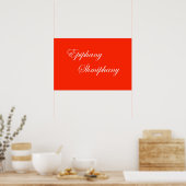Sassy Funny Epiphany Word Art Red Print (Keuken)