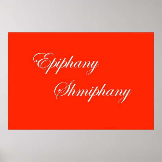 Sassy Funny Epiphany Word Art Red Print (Voorkant)