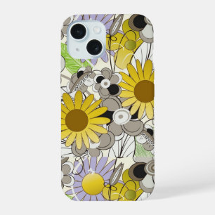 Sassy geel bloemig iPhone 15 case