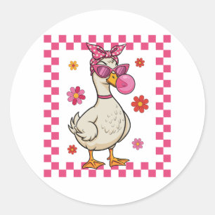 Sassy & Gekke gans Ronde Sticker