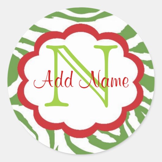 Sassy gepersonaliseerd Kerst sticker (Voorkant)