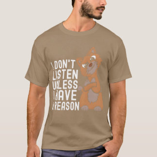 Sassy Ginger Cat Funny Cat Eigenaar vriend T-shirt