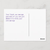 Sassy Girl Bedankt Briefkaart (Achterkant)
