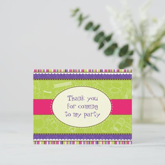 Sassy Girl Bedankt Briefkaart (Staand voorkant)