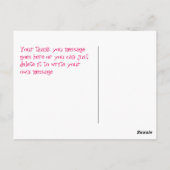 Sassy Girl Bedankt Briefkaart (Achterkant)