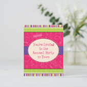 Sassy Girl Birthday Party Invitation Kaart (Staand voorkant)