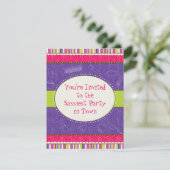 Sassy Girl Birthday Party Invitation Kaart (Staand voorkant)