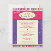 Sassy Girl Birthday Party Invitation Kaart (Achterkant)