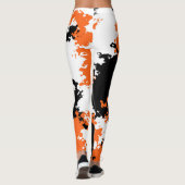 Sassy Girl Camo Leggings - verbrand Sinaasappel (Achterkant)