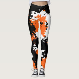 Sassy Girl Camo Leggings - verbrand Sinaasappel