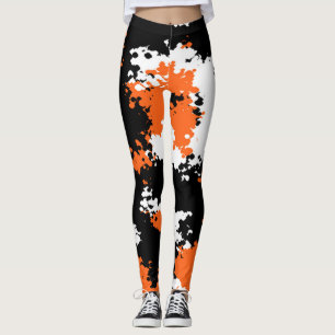 Sassy Girl Camo Leggings - verbrand Sinaasappel