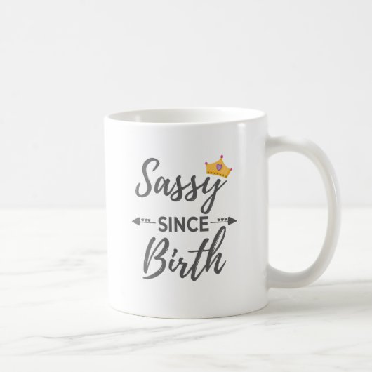 Sassy Girl Gift Sassy sinds geboorte Gift Koffiemok (Rechts)