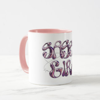 Sassy Girl Licht Roze Koffiemok | Paarse Marmer T Mok
