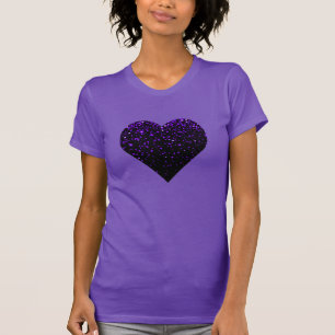 Sassy Girl Paars Sparkles Heart Love T-shirt