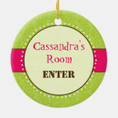 Sassy Girl Room Sign Ornament (Achterkant)