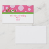 Sassy Girl-Visitekaartjes Visitekaartje (Voorkant / Achterkant)