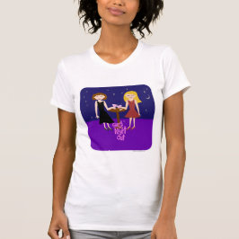 Sassy Girls Night Out Fun Flirty Cartoon T-shirt