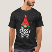 Sassy Gnome Matching Family Party - kerstfeest T-shirt (Voorkant)
