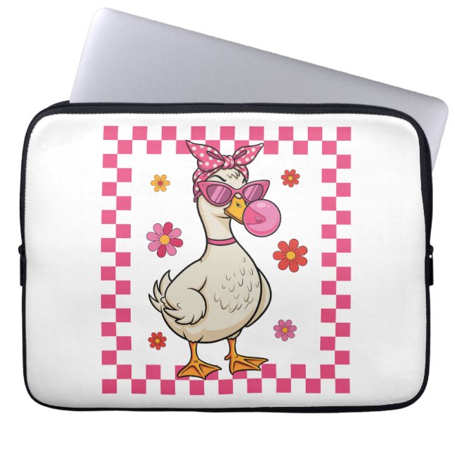 Sassy Goose met Bubblegum Laptop Sleeve (Voorkant)