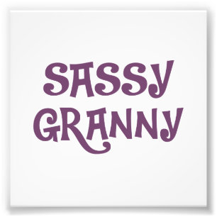 Sassy Granny Grandmoeder Foto Afdruk