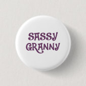 Sassy Granny Grandmoeder Ronde Button 3,2 Cm (Voorkant)