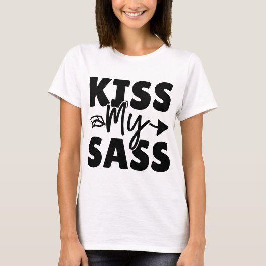 Sassy Graphic T-shirt met Attitude (Voorkant)