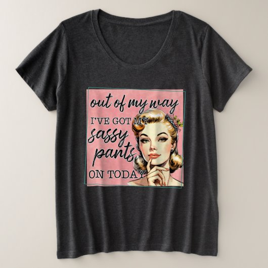 Sassy Grote Maat T-shirt (Design voorkant)