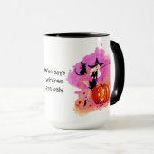 Sassy Halloween-heks met kat Mok (Voorkant rechts)