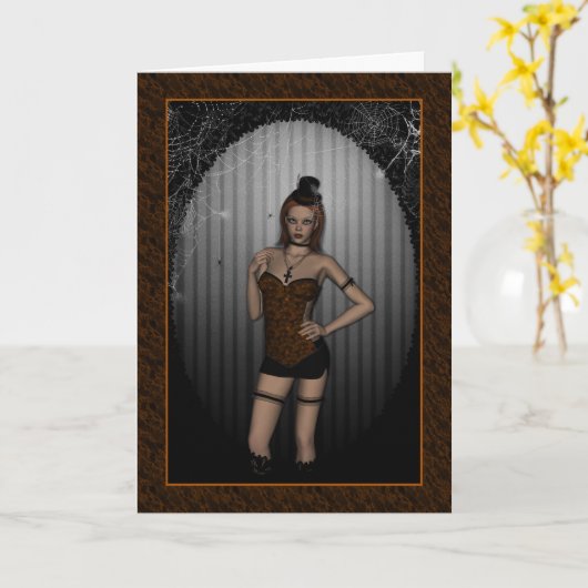 Sassy Halloween Kaart (Gele Bloem)