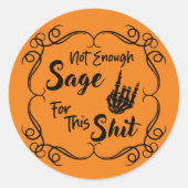 Sassy Halloween Sage Skeleton Sticker (Voorkant)