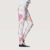 Sassy hartvormige roze print leggings (Rechts)