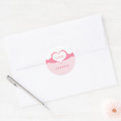 Sassy Heart Fishnet Stickers, roze Ronde Sticker (Envelop)