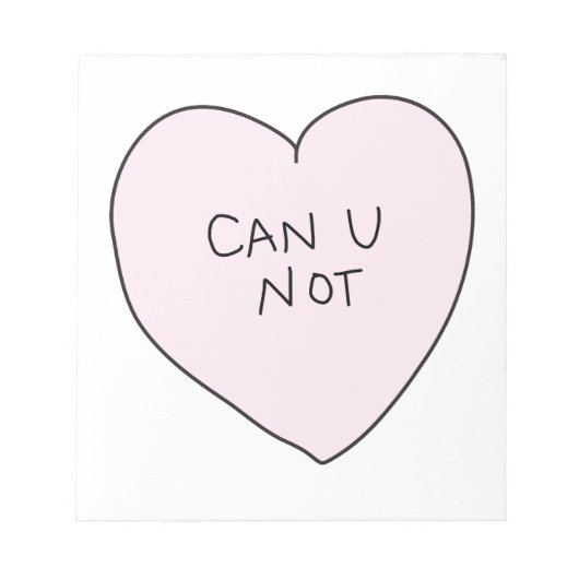 Sassy Heart: Kan je niet? Notitieblok (Voorkant)
