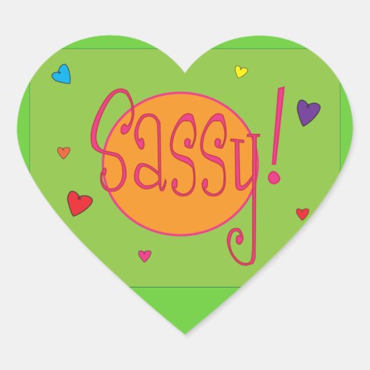 Sassy Heart Sticker (Voorkant)