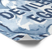 Sassy Hens Lay Deviled Eggs Funny Blue Chicken Art Poster (Hoek)