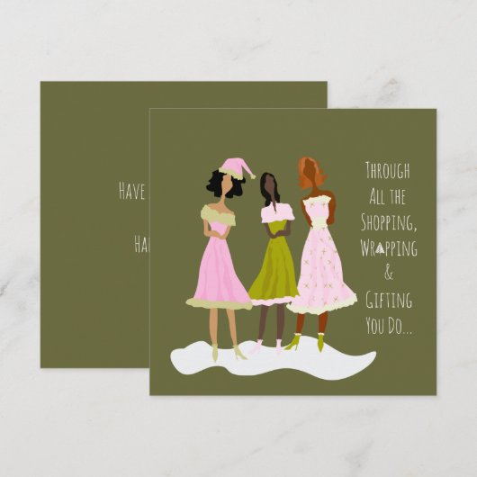 Sassy Holiday Feestdagenkaart (Voorkant / Achterkant)